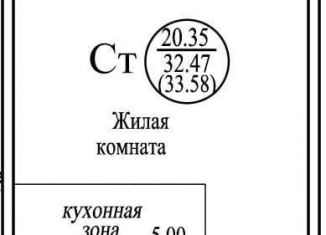 Продается квартира студия, 33.6 м2, Новосибирск, улица В. Высоцкого, 144/2