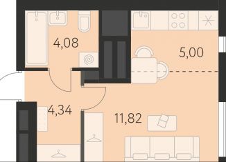 Продается квартира студия, 25.2 м2, Екатеринбург, улица Академика Ландау, 43