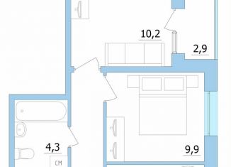 Продаю 2-комнатную квартиру, 42.5 м2, Карелия, переулок Лермонтова