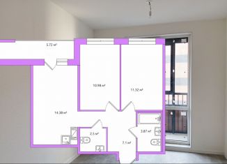 Продаю 2-комнатную квартиру, 49.5 м2, Санкт-Петербург, Михайловская дорога, 6