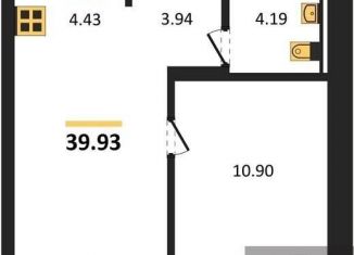 Продам однокомнатную квартиру, 39.9 м2, Новосибирск, Пермская улица, 12к2, Ленинский район