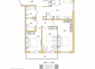 Продается 3-ком. квартира, 91.2 м2, Санкт-Петербург, метро Парнас, жилой комплекс Окла, 1