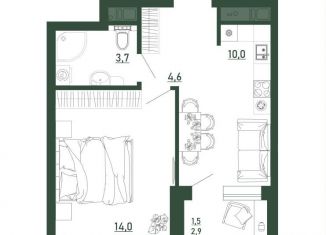 Продам 1-комнатную квартиру, 33.6 м2, Воронежская область