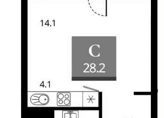 Квартира на продажу студия, 28.2 м2, Новосибирск, метро Красный проспект, Прибрежная улица, 4/2