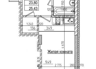 Продажа квартиры студии, 25.4 м2, Новосибирск, метро Заельцовская, улица Дуси Ковальчук, 242