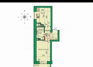 Продаю однокомнатную квартиру, 31.8 м2, Ессентуки, улица Кленовая Роща, 3