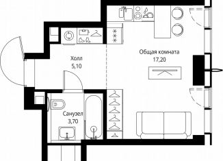 Продам однокомнатную квартиру, 26 м2, Москва, метро Тушинская, квартал Клифф 5, 1