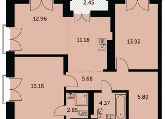 Продаю двухкомнатную квартиру, 77.3 м2, Новосибирск, метро Площадь Ленина