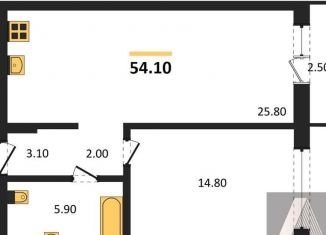 Продам 1-ком. квартиру, 54.1 м2, Новосибирск, метро Заельцовская, улица Аэропорт, 88