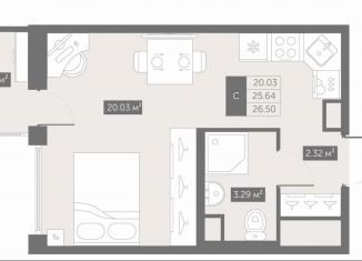 Продаю квартиру студию, 26.5 м2, посёлок Шушары