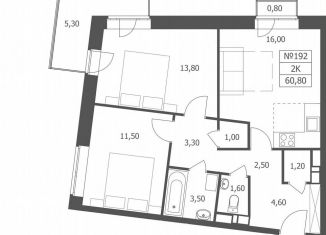Продажа 2-ком. квартиры, 60.8 м2, Ярославль, Большая Октябрьская улица, 85