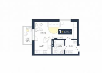 Однокомнатная квартира на продажу, 37.7 м2, посёлок Солонцы, ЖК Живём