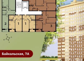 Продается 1-комнатная квартира, 32.7 м2, Пермь, Байкальская улица, 7А