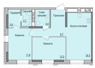 Продажа 2-комнатной квартиры, 61.3 м2, Ижевск, жилой район Культбаза
