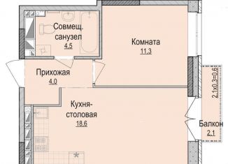 Продаю однокомнатную квартиру, 38.4 м2, Ижевск