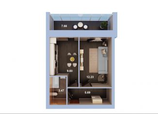 Продается 1-ком. квартира, 35.1 м2, посёлок железнодорожной станции Высокая Гора, Станционная улица, 10