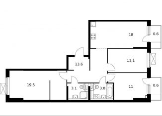 Продажа 3-комнатной квартиры, 81.3 м2, поселение Московский, ЖК Саларьево Парк