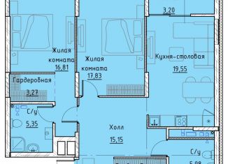 Продажа 2-ком. квартиры, 89.8 м2, Екатеринбург, Машинная улица, 1В/3, ЖК Клевер Парк