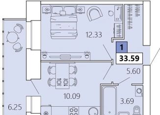 Продам 1-ком. квартиру, 33.6 м2, Северодвинск, улица Серго Орджоникидзе, 16А