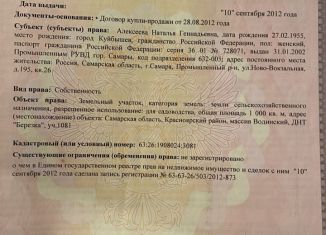 Земельный участок на продажу, 10 сот., ДНТ Берёзка