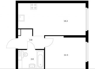 Продам 1-комнатную квартиру, 39.2 м2, Москва, район Филёвский Парк