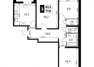 Продам 3-комнатную квартиру, 77.8 м2, Москва, проезд Воскресенские Ворота, метро Охотный Ряд