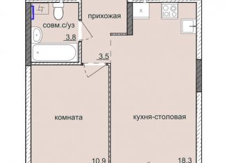 Продаю 1-ком. квартиру, 36.5 м2, Ижевск, ЖК Ежевика, улица 10 лет Октября, 62Б