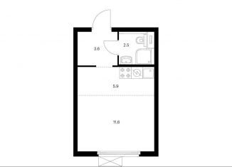 Продается квартира студия, 23.6 м2, посёлок Коммунарка, Проектируемый проезд № 7094, ЖК Бунинские Луга