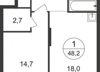 Продажа 1-комнатной квартиры, 48.2 м2, Московский, 7-я фаза, к1
