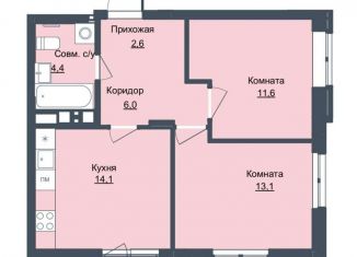 Продам двухкомнатную квартиру, 53 м2, Ижевск, жилой комплекс Истории, 3, ЖК Истории