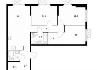 Продаю 3-комнатную квартиру, 78.3 м2, Котельники, ЖК Кузьминский Лес