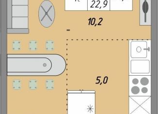 Однокомнатная квартира на продажу, 24.9 м2, Оренбург, жилой комплекс Осенний Лист, 1