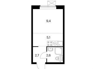 Продаю квартиру студию, 19.9 м2, Москва, станция Перерва, Люблинская улица, 78к2