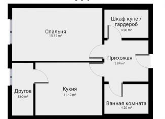Продается однокомнатная квартира, 47.1 м2, Нальчик, улица Идарова, 176, район Стрелка