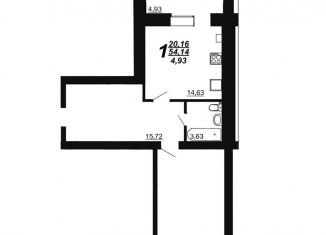 Продам 1-ком. квартиру, 54 м2, Рязанская область, Берёзовая улица, 8