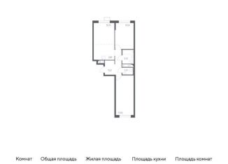 Продам 2-комнатную квартиру, 60.1 м2, поселение Кокошкино, жилой комплекс Новое Внуково, к20