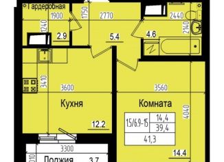 Продам однокомнатную квартиру, 41.3 м2, посёлок Парголово, Ольгинская дорога, 3/20