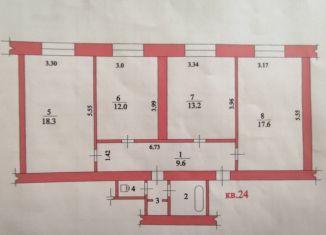 Продажа 3-комнатной квартиры, 77 м2, Фролово, улица Строителей, 136