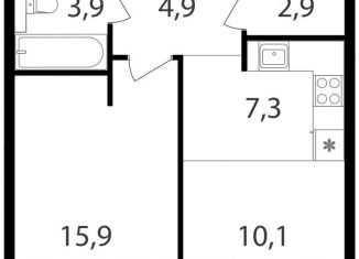 Продается 2-комнатная квартира, 45 м2, Москва, станция Гражданская