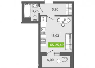 Продам квартиру студию, 25 м2, Санкт-Петербург, метро Новокрестовская