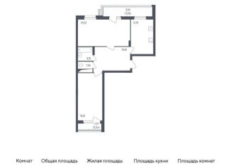 Продается 2-ком. квартира, 75.4 м2, рабочий посёлок Томилино, улица Гоголя, 37А