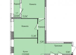 Продаю двухкомнатную квартиру, 61.5 м2, Удмуртия