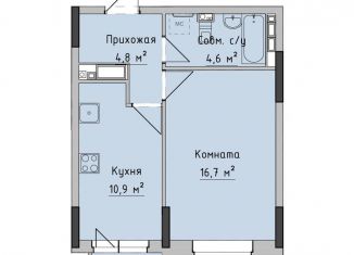 Продаю 1-комнатную квартиру, 37.1 м2, Ижевск, ЖК Холмогоровский