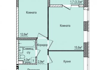 Продам 2-комнатную квартиру, 50.7 м2, Ижевск, ЖК Покровский