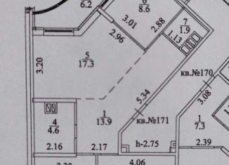 Продаю трехкомнатную квартиру, 79.9 м2, Краснодар, 3-я Трудовая улица, 1/3, ЖК Зеленодар