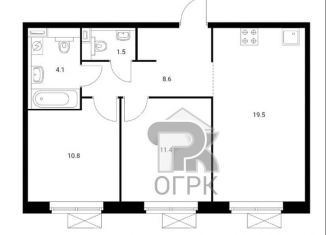 Продается 2-ком. квартира, 55.9 м2, Люберцы, улица 8 Марта, 18к2, ЖК Люберцы Парк