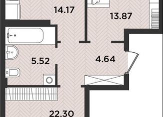 Продается 2-ком. квартира, 63 м2, Архангельск, Ленинградский проспект, 105, территориальный округ Майская горка