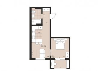 Продаю квартиру студию, 39 м2, Обь, Геодезическая улица, 6Вк2