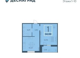 Продам однокомнатную квартиру, 35 м2, Брянск, Бежицкий район
