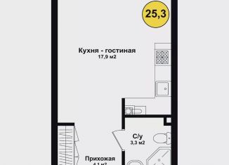 Продаю квартиру студию, 25.3 м2, Астрахань, Советский район